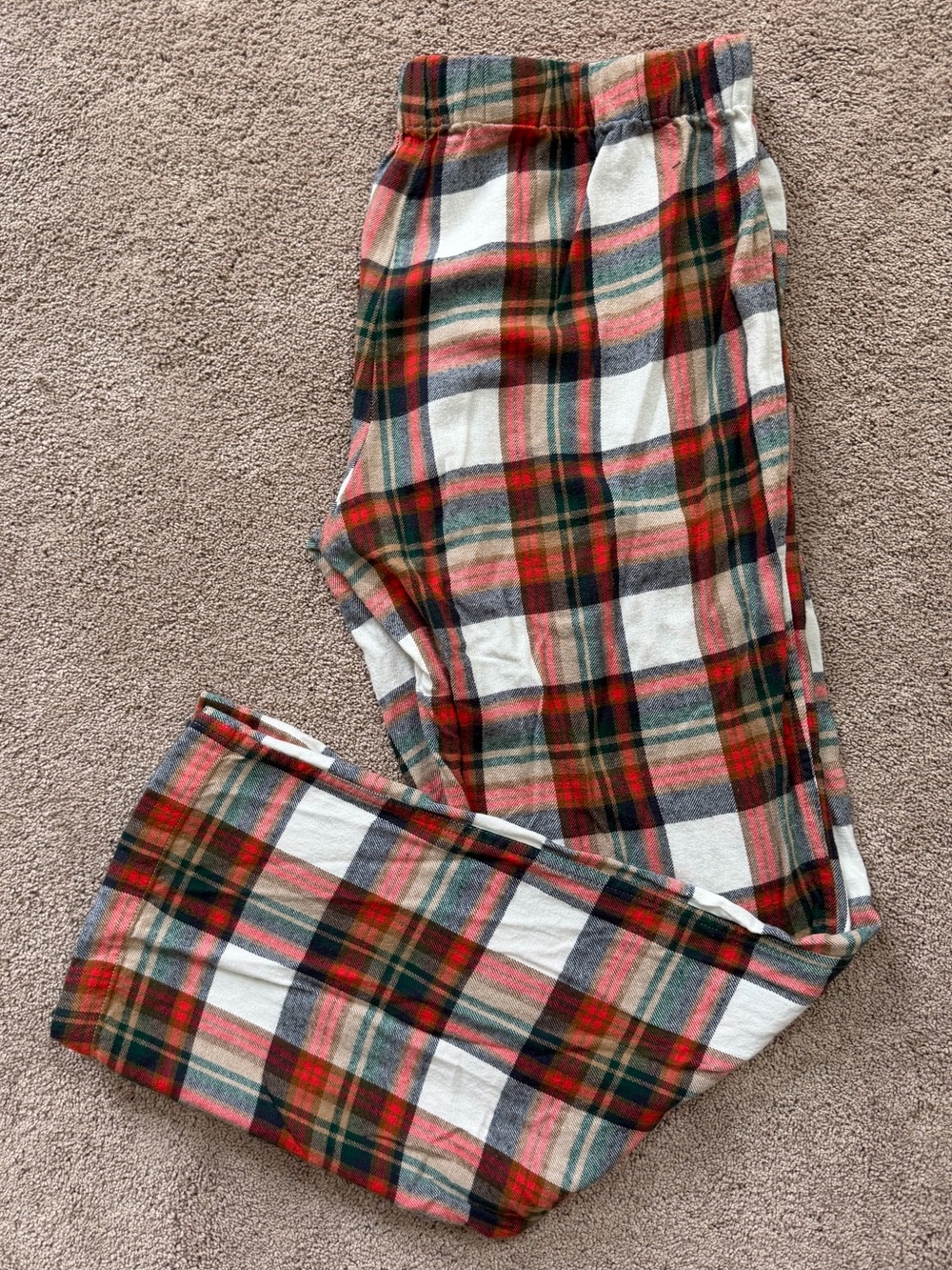 Women’s J. Crew Red and Green Plaid Flannel Pants